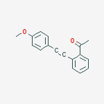 Chemical structure of 1-(2-((4-methoxyphenyl)ethynyl)phenyl)ethanone