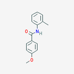 Structure of benzamide, 4-methoxy-N-(2-methylphenyl)-