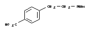 Structure of 4-(2-(N-Acetylamino)ethyl)benzoicacid