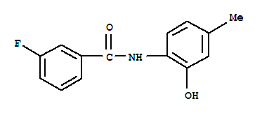Structure of Benzamide,3-fluoro-N-(2-hydroxy-4-methylphenyl)-