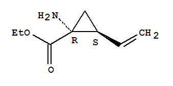 Structure of Cyclopropanecarboxylicacid, 1-amino-2-ethenyl-, ethyl ester, (1R,2S)-