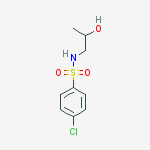4-氯-N-(2-羟基丙基)苯磺酰胺结构式