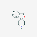 1-methylspiro[1H-2-benzofuran-3,4'-piperidine]结构式