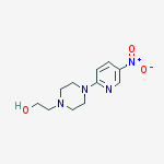 1-(2-Hydroxyethyl)-4-(5-nitropyridin-2-yl)piperazine结构式