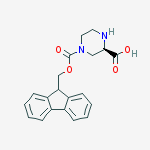 Structure of (3R)-1,3-Piperazinedicarboxylic acid 1-(9H-fluoren-9-ylmethyl) ester