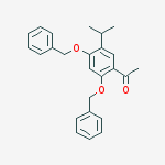 Structure of 1-[2,4-bis(phenylmethoxy)-5-propan-2-ylphenyl]ethanone