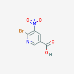 6-bromo-5-nitropyridine-3-carboxylic Acid结构式
