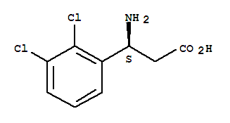(S)-3-氨基-3-(2,3-二氯苯基)-丙酸结构式