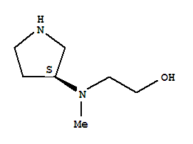 Chemical structure of 2-[methyl-[(3R)-pyrrolidin-3-yl]amino]ethanol