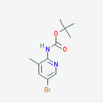 Structure of (5-BROMO-3-METHYLPYRIDIN-2-YL)CARBAMIC ACID TERT-BUTYL ESTER