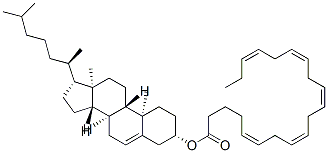 Structure of [(3S,8S,9S,10R,13R,14S,17R)-10,13-dimethyl-17-[(2R)-6-methylheptan-2-yl]-2,3,4,7,8,9,11,12,14,15,16,17-dodecahydro-1H-cyclopenta[a]phenanthren-3-yl] (5Z,8Z,11Z,14Z,17Z)-icosa-5,8,11,14,17-pentaenoate