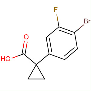 Cyclopropanecarboxylic acid, 1-(4-bromo-3-fluorophenyl)-结构式