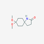 Structure of 1-Azaspiro[4.5]decan-2-one, 8,8-diMethoxy-