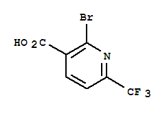 Structure of 2-BROMO-6-TRUFLUOROMETHYL-3-PYRIDINECARBOXYLIC ACID