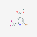 2-溴-6-三氟甲基异烟酸结构式