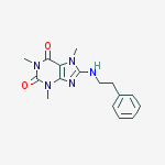 Structure of 1,3,7-trimethyl-8-(2-phenylethylamino)purine-2,6-dione