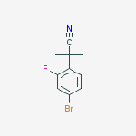 2-(4-Bromo-2-fluorophenyl)-2-methylpropanenitrile结构式