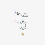 1-(4-Bromo-2-fluorophenyl)cyclopropane-1-carbonitrile结构式