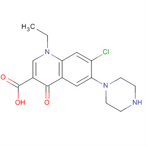 Structure of 3-Quinolinecarboxylic acid,7-chloro-1-ethyl-1,4-dihydro-4-oxo-6-(1-piperazinyl)-