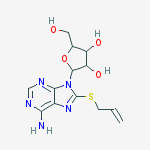 Structure of 2-(6-amino-8-prop-2-enylsulfanyl-purin-9-yl)-5-(hydroxymethyl)oxolane-3,4-diol