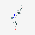 Structure of 3,5-bis(4-methoxyphenyl)-1H-pyrazole