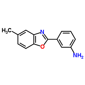 Structure of benzenamine, 3-(5-methyl-2-benzoxazolyl)-