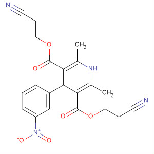 Structure of 3,5-Pyridinedicarboxylic acid,1,4-dihydro-2,6-dimethyl-4-(3-nitrophenyl)-, bis(2-cyanoethyl) ester