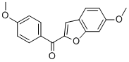 Structure of (6-METHOXY-BENZOFURAN-2-YL)-(4-METHOXY-PHENYL)-METHANONE