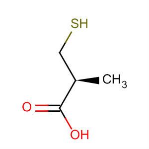 Structure of Propanoic acid, 3-mercapto-2-methyl-, (S)-