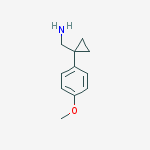 [1-(4-METHOXYPHENYL)CYCLOPROPYL]METHYLAMINE结构式