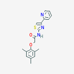 N-(4-pyridin-2-yl-1,3-thiazol-2-yl)-2-(2,4,6-trimethylphenoxy)acetamide结构式