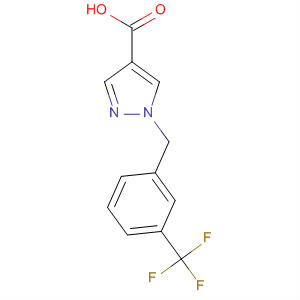 Structure of 1H-Pyrazole-4-carboxylic acid, 1-[[3-(trifluoromethyl)phenyl]methyl]-