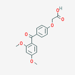 Structure of [4-(2,4-dimethoxybenzoyl)phenoxy]acetic acid