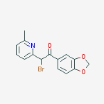1-(benzo[d][1,3]dioxol-5-yl)-2-bromo-2-(6-methylpyridin-2-yl)ethanone结构式