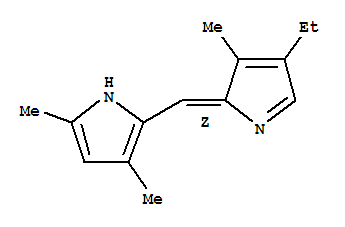 Structure of 1H-Pyrrole,2-[(Z)-(4-ethyl-3-methyl-2H-pyrrol-2-ylidene)methyl]-3,5-dimethyl-