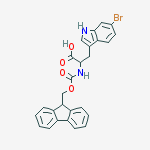 3-(6-bromo-1h-indol-3-yl)-2-(9h-fluoren-9-ylmethoxycarbonylamino) Propanoic Acid结构式