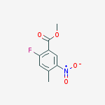 Structure of Benzoic acid, 2-fluoro-4-methyl-5-nitro-, methyl ester
