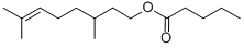 Structure of CITRONELLYL VALERATE