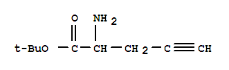 Structure of 4-Pentynoic acid,2-amino-, 1,1-dimethylethyl ester