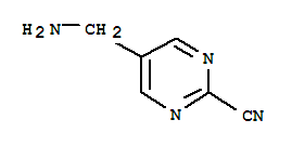 Structure of 2-Pyrimidinecarbonitrile,5-(aminomethyl)-