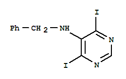 Structure of N-BENZYL-4,6-DIIODOPYRIMIDIN-5-AMINE