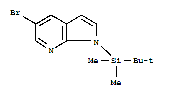 Structure of 1H-Pyrrolo[2,3-b]pyridine, 5-bromo-1-[(1,1-dimethylethyl)dimethylsilyl]-