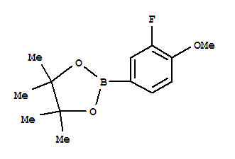 Structure of 3-Fluoro-4-methoxyphenylboronic acid, pinacol ester