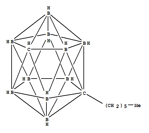 Structure of 1-Hexyl-m-carborane(12)