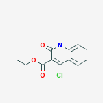 3-QUINOLINECARBOXYLIC ACID,1,2-DIHYDRO-4-CHLORO-1-METHYL-2-OXO-,ETHYL ESTER结构式