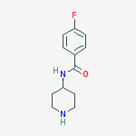 Structure of 4-FLUORO-N-PIPERIDIN-4-YL-BENZAMIDE
