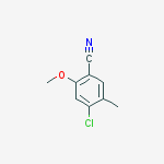 Structure of Benzonitrile, 4-chloro-2-methoxy-5-methyl-