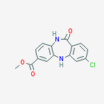 METHYL 3-CHLORO-11-OXO-10,11-DIHYDRO-5H-DIBENZO[B,E][1,4]DIAZEPINE-7-CARBOXYLATE结构式