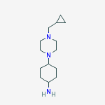cis-4-[4-(Cyclopropylmethyl)piperazin-1-yl]cyclohexanamin结构式