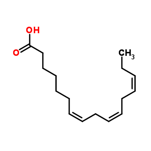 (7Z,10Z,13Z)-Hexadeca-7,10,13-trienoic acid结构式